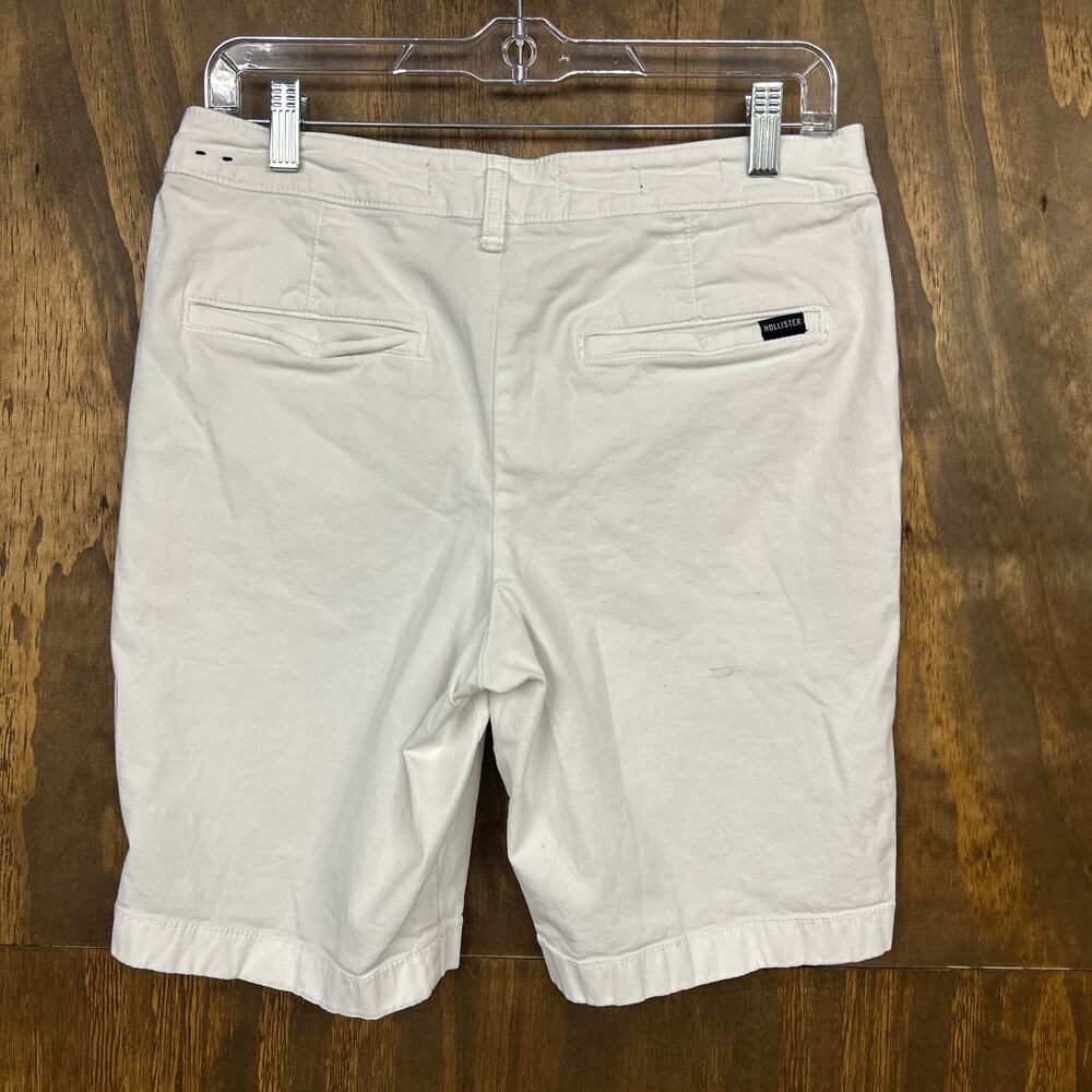 Hollister Mens Shorts White Classic Flat Front Casual Epic Flex Stretch 29 - Picture 8 of 13